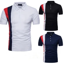 

New Clothes Summer Streetwear Casual Fashion Camisas Men Tops 3 Color Men Polo Mens Shirt Short Sleeve Contrast Color Polo Shirt