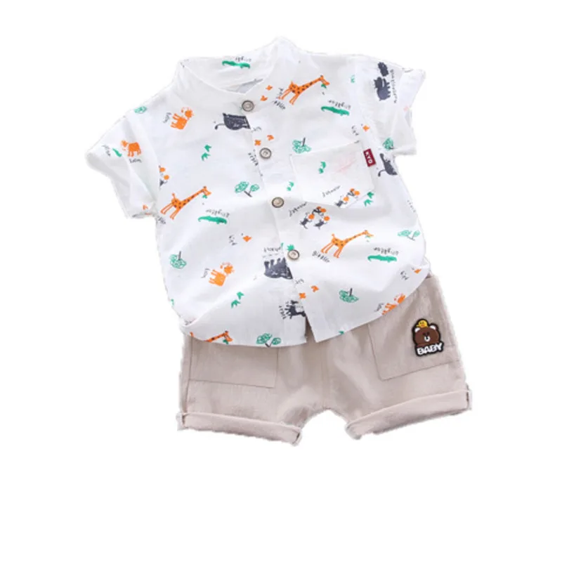 

New Summer Baby Boys Girl Clothing Children Fashion Cartoon Pattern Shirt Shorts 2Pcs/set Toddler Casual Clothes Kids Tracksuits