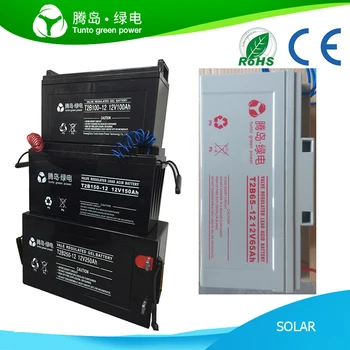 شراءValve Regulated Deep Cycle Lead Acid Gel Solar Battery 200ah 12V