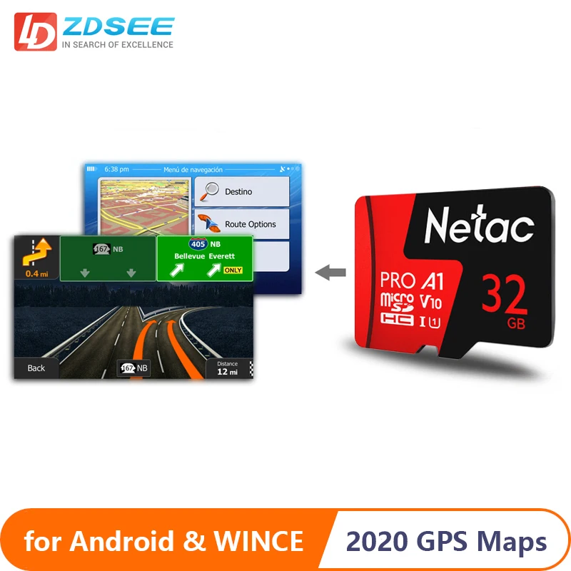 Карта GPS micro SD 32 ГБ для Android 8 1 или выше новая карта бесплатное обновление