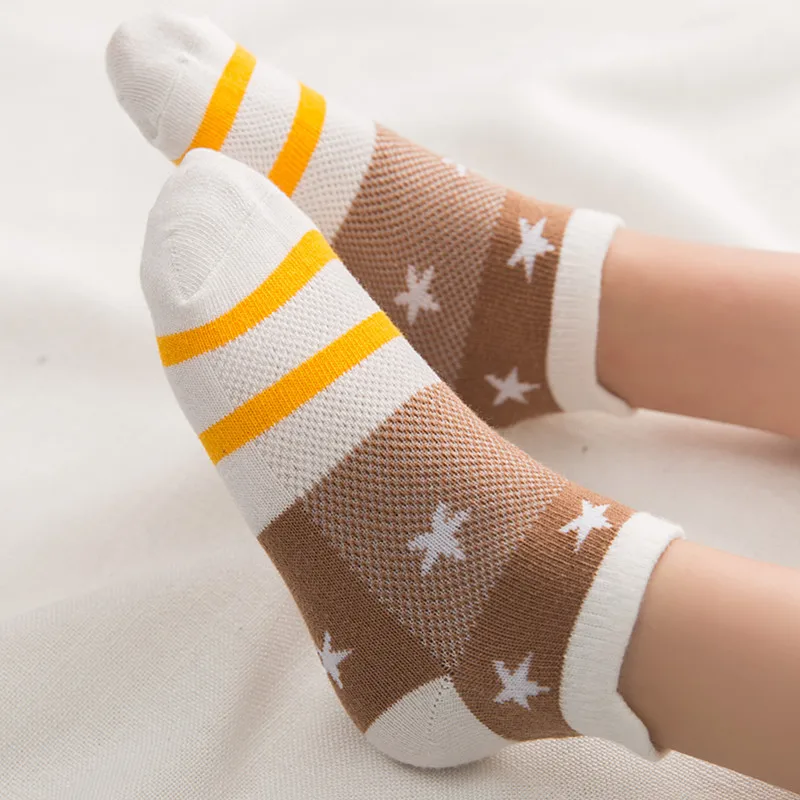 New Style Spring And Summer CHILDREN'S Socks Fashion Five-pointed Star Children No-show Socks Stereo Students Socks