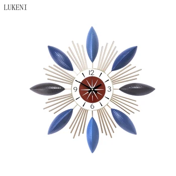 

American Luxury Wrought Iron Wall Clock Wall Hangings Livingroom Home Wall Sticker Decoration Hotel Office Wall Mural Ornaments