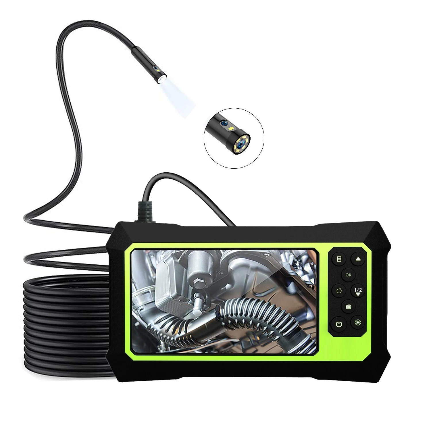 Эндоскоп Камера 4 3 дюймов ЖК дисплей Экран дисплея 1080P Ручной USB эндоскоп