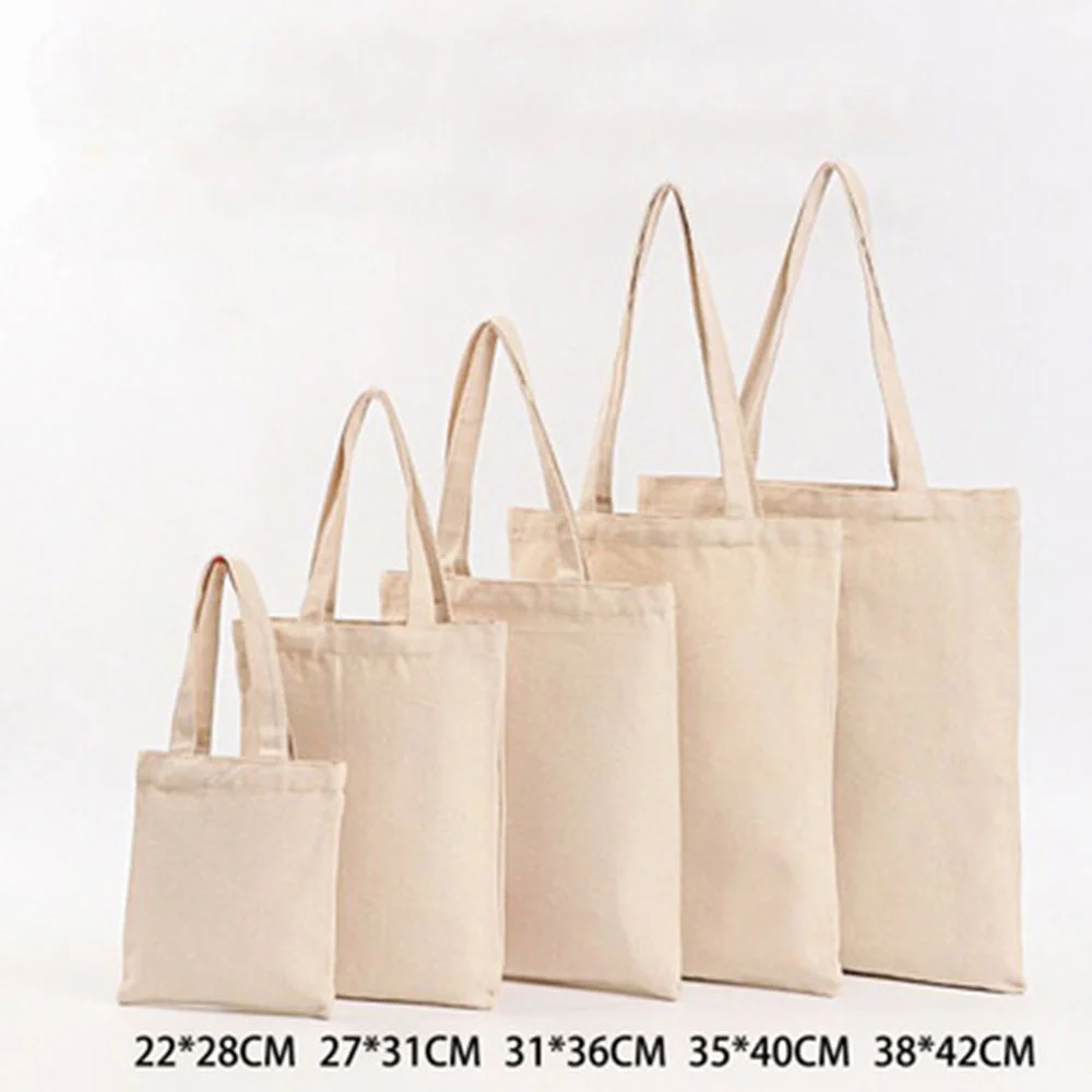 

6 Sizes Linen Grocery Foldable Bag Shopping Bag Pure Color Shopping Storage Reusable Eco Tote Bag Handbag Casual