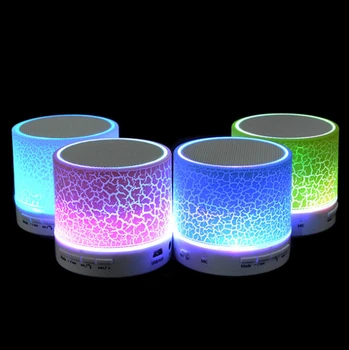 

200 Pcs Bluetooth Speaker Mini Wireless Crack LED Speakers TF Card Audio Music Player Subwoofer Support TF Card / U Disk / AUX