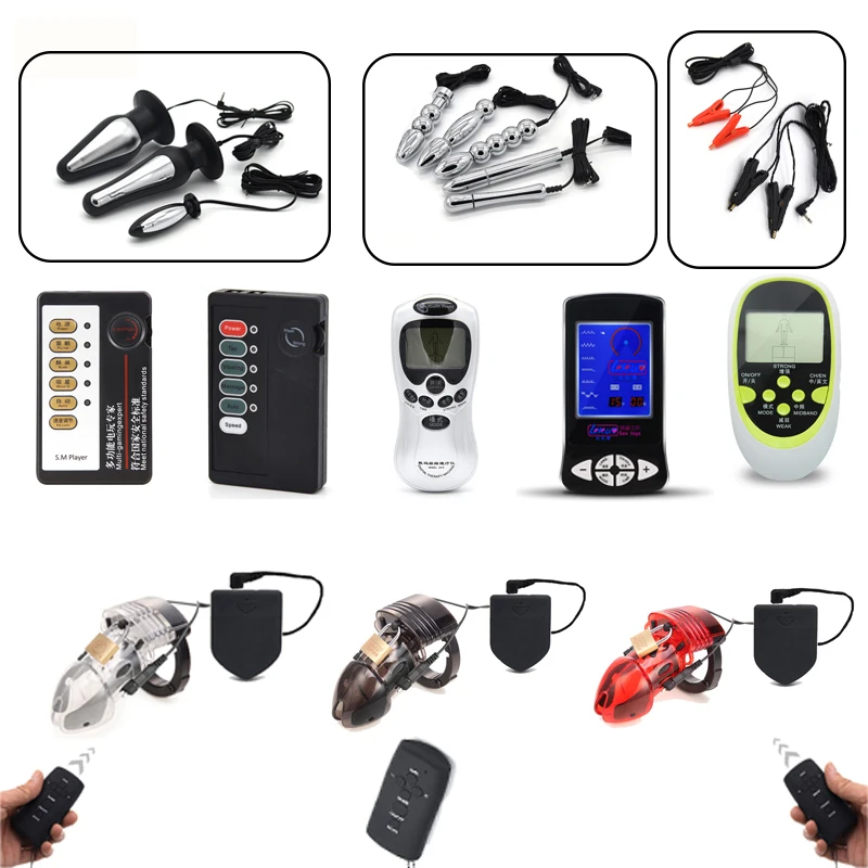 CB6000 электрошоковый комплект мужские анальные пробки уретрный - Цена: 286,98 - 654,45 руб.