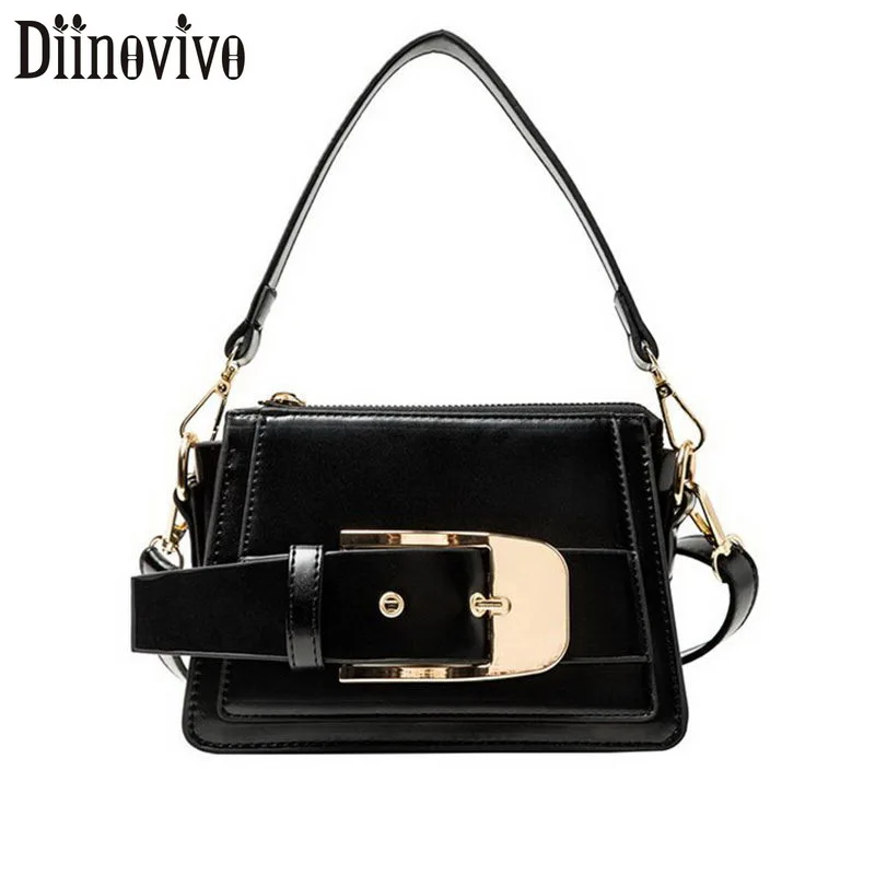 

DIINOVIVO Metal Hasp Design Messenger Bags Women Trend Small Bags Handbag Summner Lady Crossbody Shoulder Bag Female WHDV1488