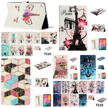 Кожаный чехол для Samsung Galaxy Tab A 10,1 SM-T510 T515 Coque для Galaxy Tab A 10,1 T510 T515 крышка Capa+ пленка+ ручка