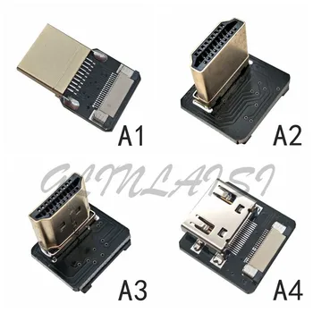 

Up & Down & Angled 90 Degree HDMI Adapter FPV 5cm-100cm FPC Ribbon Flat HDMI Cable Pitch 20pin Plug Connector Extension