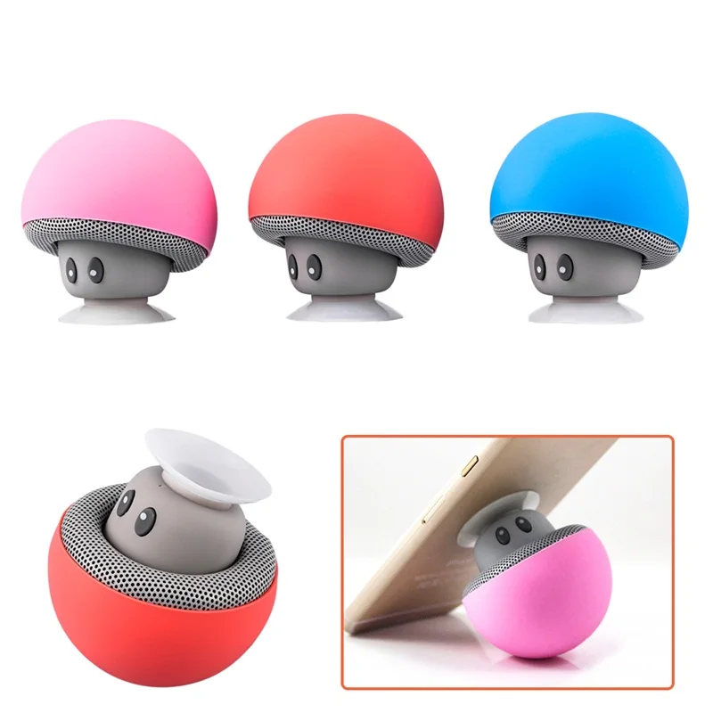 Musically Phone Holder Soporte Speaker Mp3 Player Bluetooth Little Mushroom Hand Free Stand for Xiaomi Iphone Samsung Socket
