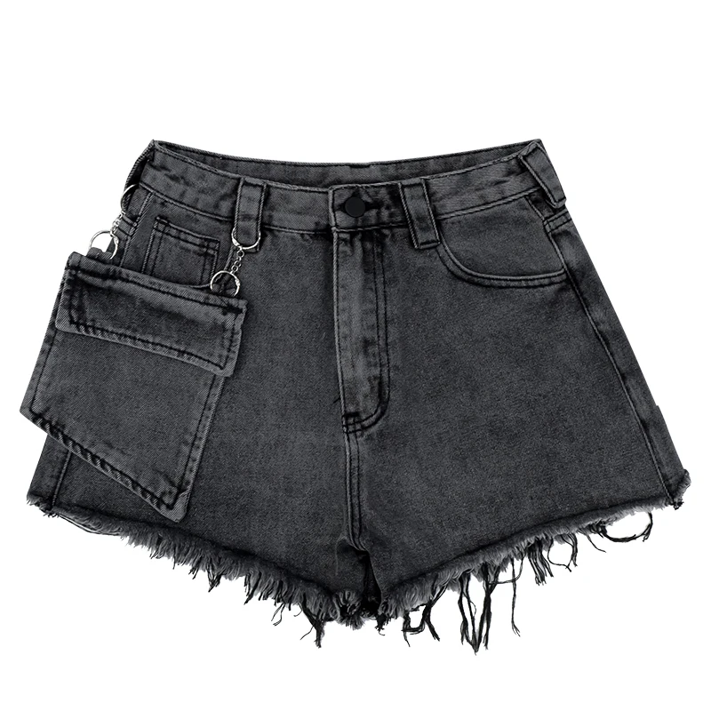 XUXI Women Denim Sexy Shorts Summer Cycling Raw High Waist Korean Short Feminino Jean Femme Streetwear 2020 Shorts Jeans FZ1899