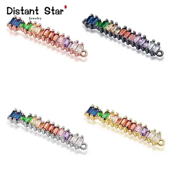 

colorful cubic zirconia micro pave cz brass high quality bracelet jewelry connector accessories diy jewelry bracelet making gift