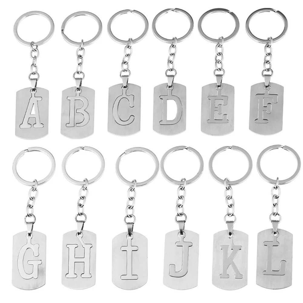 

1PC Women Keychains Handbag Car Pendants 26 English Letter Keyring Charms Glitter Resin Word