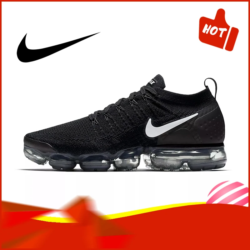 Аутентичная Оригинальная продукция Nike AIR VAPORMAX FLYKNIT 2,0 Мужская беговая Обувь Мода Спорт на открытом воздухе тренд 2019 Новинка 942842-001