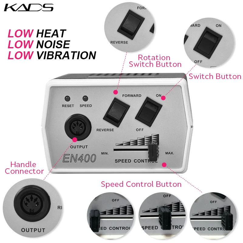Online 35W Negro Pro Arte eléctrico de uñas máquina de perforación de uñas máquina de equipo de manicura pedicura archivos taladro eléctrico herramientas de accesorios de uñas