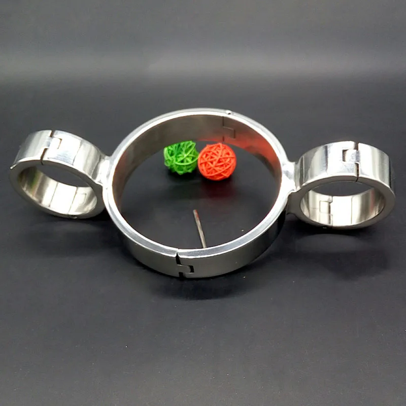Parallel Handcuff Collar Stainless Steel Slave Bondage Fetish Sex Toys Metal Handcuffs Bdsm Adults Games For Man. | Красота и