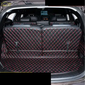 

for Hyundai grand santa fe leather car trunk mat cargo liner 2012 2013 2014 2015 2016 2017 2018 2019 Maxcruz