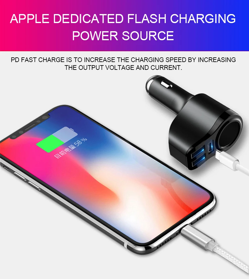 Универсальный двойной зарядное устройство USB быстрая мини-адаптер светодиодный цифровой Дисплей мобильного телефона Зарядное устройство для автомобиля USB для телефона Quick Зарядное устройство