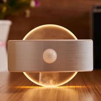 

Durable Home Lamp Wall Mounted 3 Modes Led USB Rechargeable Acrylic Motion Sensor Indoor