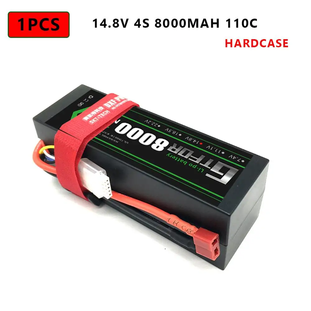 DXF Lipo батарея 4S 8000mah 8400mah 14,8 V 110C 220C Hardcase для 1/8 1/10 масштаб Электрический радиоуправляемый Багги Truggy гусеничный автомобиль