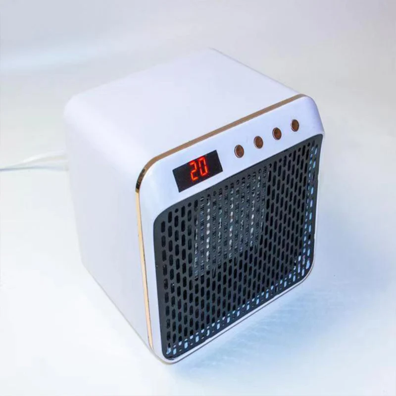 Новые мини умные вентиляторы портативный зимний электрический обогреватель с регулируемой температурой обогреватель для спальни гостиной настольный обогреватель - Цвет: white