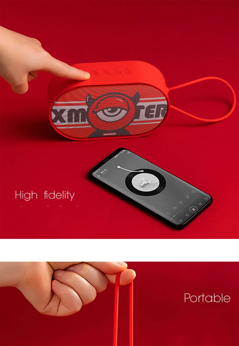 Маленький Дьявол 5,0 карта Bluetooth динамик красная Совместимость сильный мини портативный Bluetooth динамик высокое качество звука
