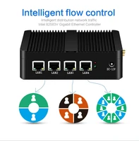 Fanless Mini PC Server Firewall Intel Celeron J1900 J4125 4LAN Gigabit Ethernet Mini Computador Windows 10 PfSense Linux Router 2