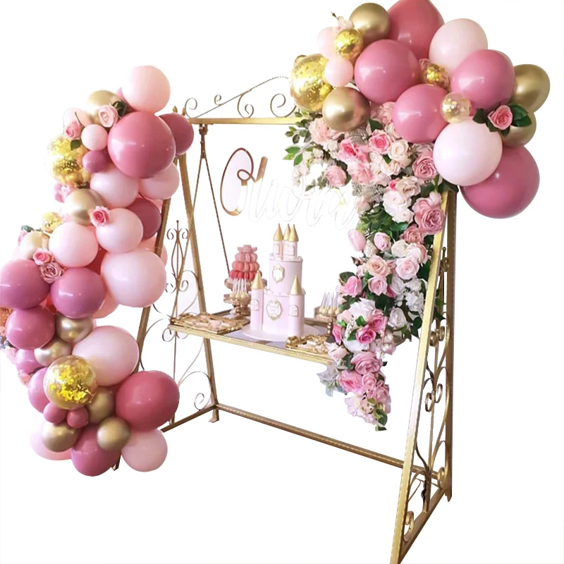 High Quality Wedding Birthday Party Decoration Pastel Global Baby Pink Peach Macaron Balloon Garland Arch (3)