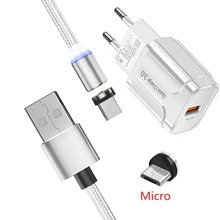 Магнитный Micro-USB кабель для samsung J3 J5 J7 A3 A5 Nokia 6 5 3,1 Honor 7A 8A 8X Alcatel Работает с любым оператором, 3L телефон QC 3,0 устройство для быстрой зарядки с usb-портом