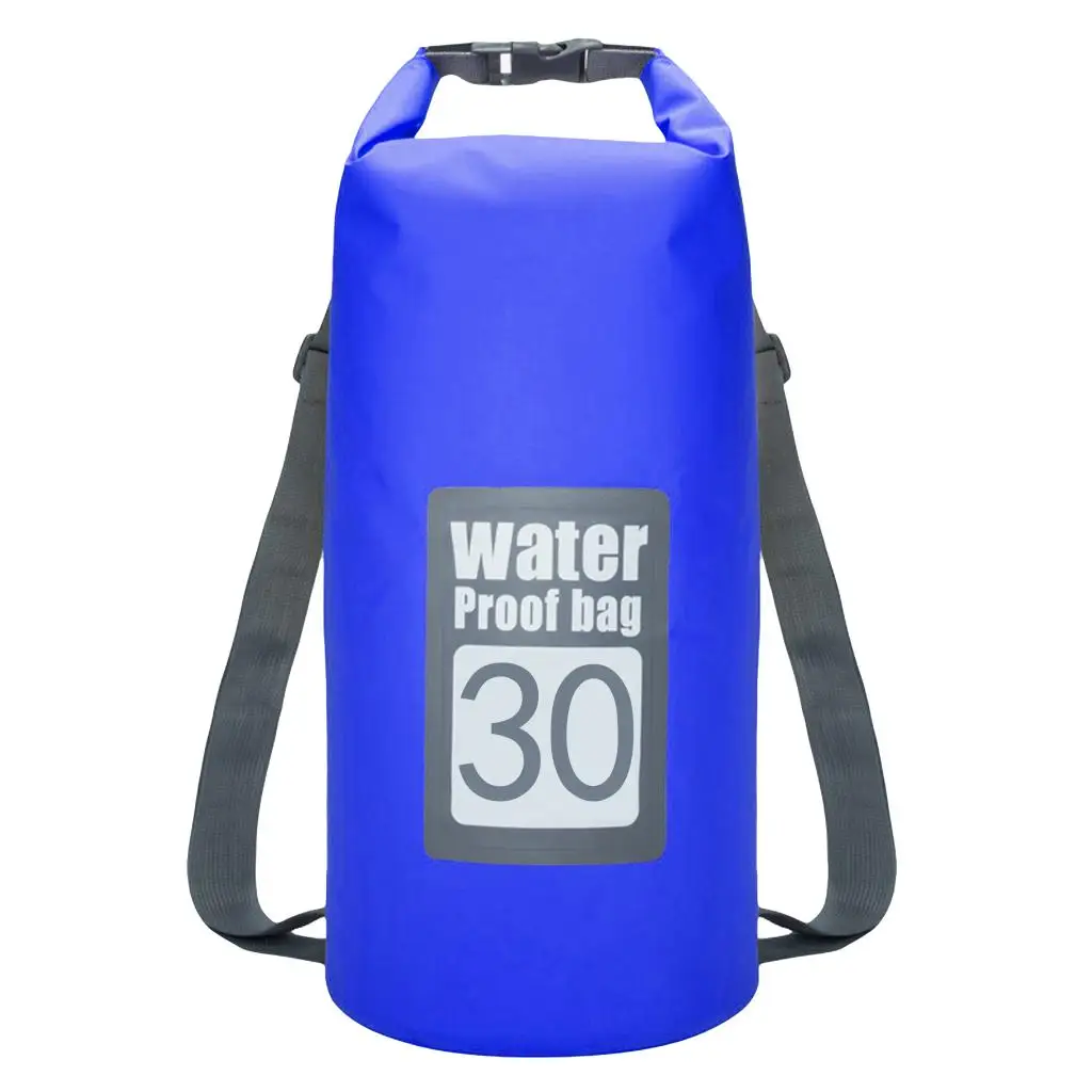  5/10/15/20/30L Swimming Bags Waterproof Dry Bag Backpack Camping Kayak Roll Top Sack Shoulder Pack for Boating Surfing 