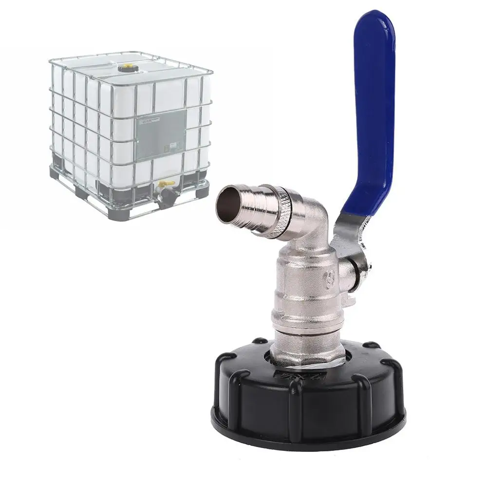 

IBC Ball Outlet Tap Tank 3/4" 1" Food Grade Drain Adapter S60x6 1000 L Tank Rainwater Container Brass Hose Faucet Valve