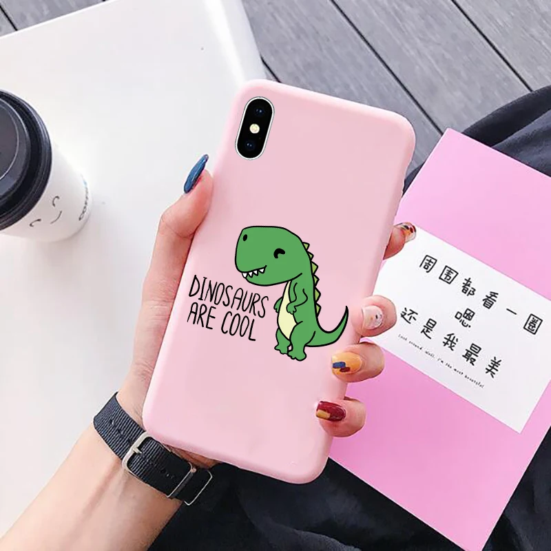 -Pink-157 Lamocase Динозавр из мультфильма, чехол для телефона для samsung S10 Lite Plus S6 S7 S8 S9 край A20 A30 A40 A50 A70 Мягкая силиконовая задняя крышка-Чехол - Цвет: -Pink-157