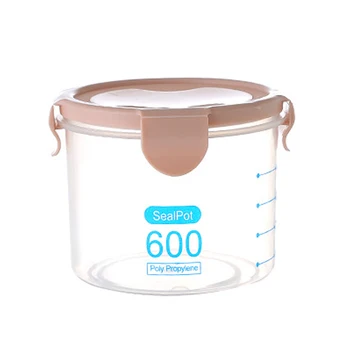 

Kitchen Food Container Seal Pot Tea Coffee Candy Storage Tank Plastic Cereals Snacks Box Cookie Canister Jars For Spices