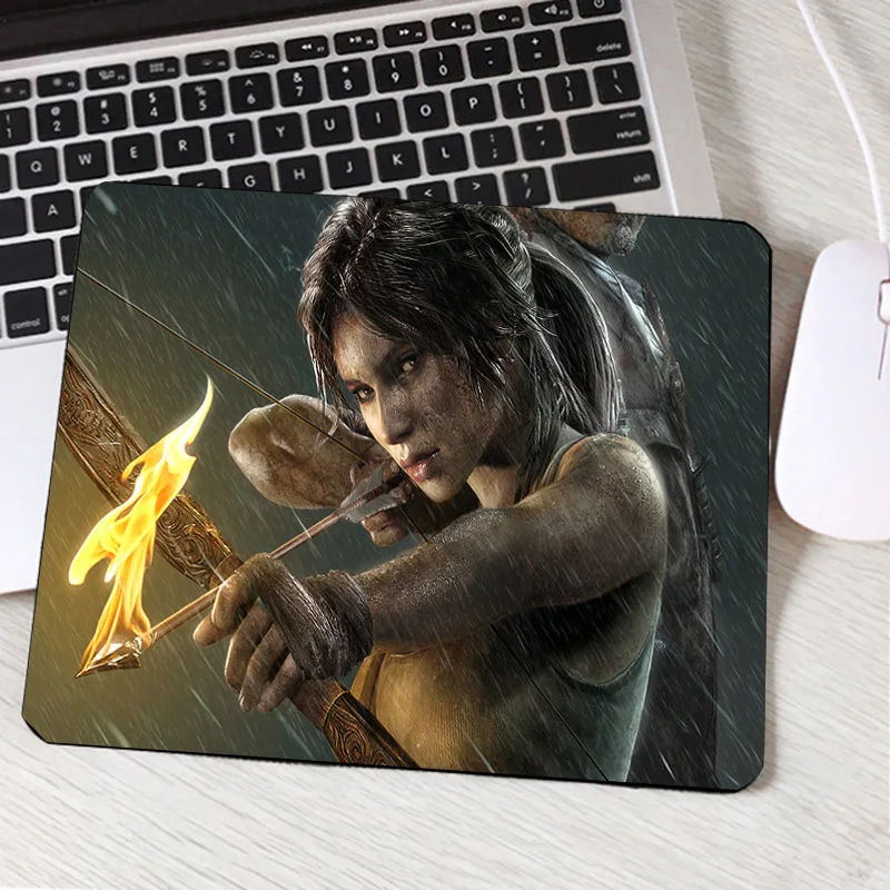 Congsipad Горячая видео игра фильм Tomb Raider серии ПК Компьютерная игровая коврик для мыши Красота девушки Лара Крофт крутая игра коврик для мыши коврик
