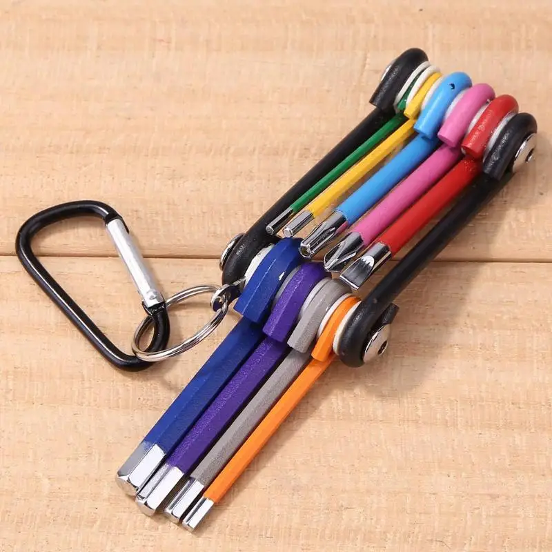 9 шт Складная Отвертка Набор шестигранных ключей шестигранный с внутренним шестигранником комплект ключей