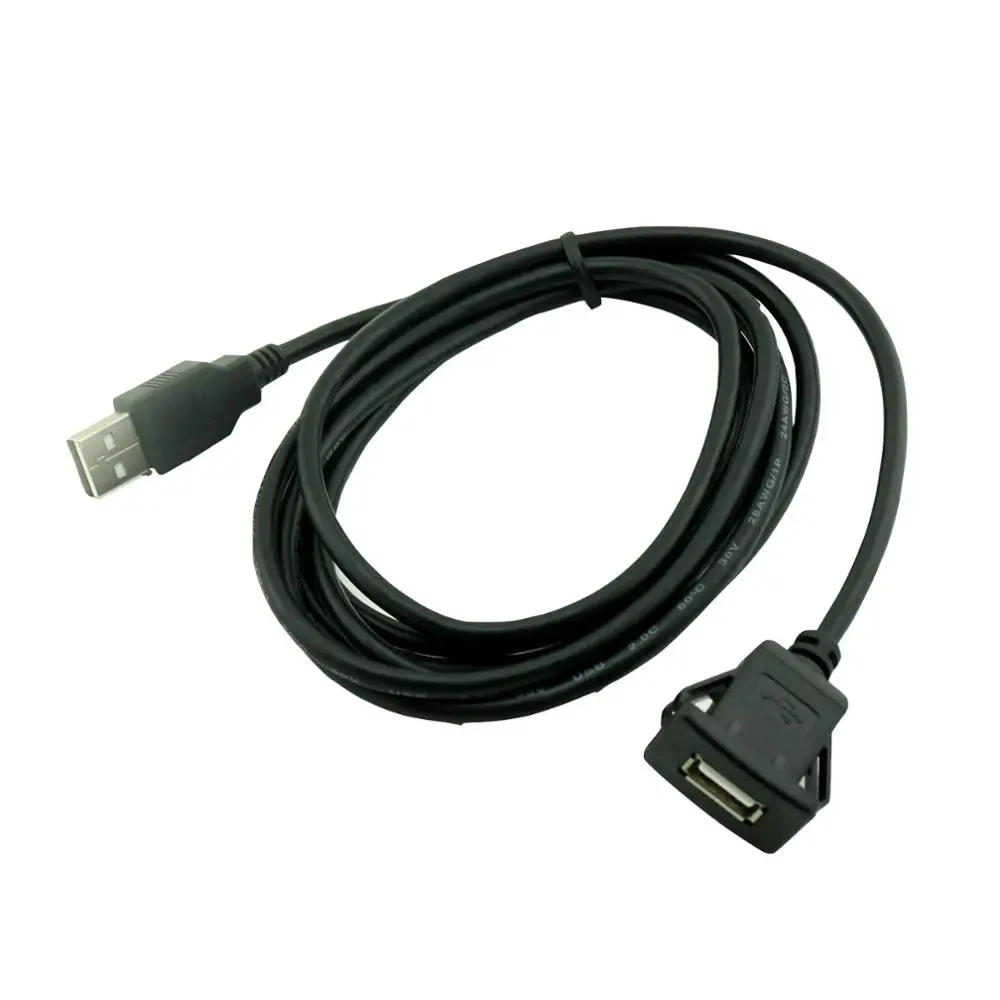 1х Автомобильная приборная панель флеш-крепление USB 2,0 A Разъем удлинитель свинцовая панель Соединительный шнур 1 м