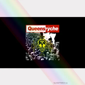 

New Queensryche Operation Logo Men‘S Black & White Flag Tee Diy Prited Tee Shirt Women Men