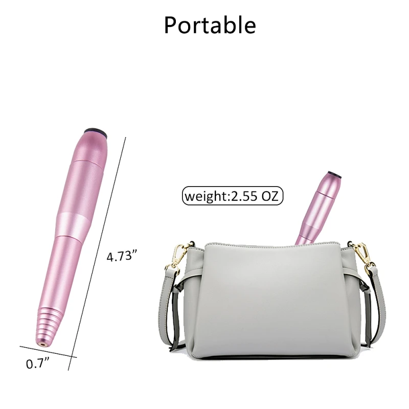 Online Bolígrafo eléctrico profesional de 3 colores, Kit de Enfermería de uñas de 6 Bits, máquina de pedicura y esmalte de manicura de 100 240 V, herramienta de Arte de uñas