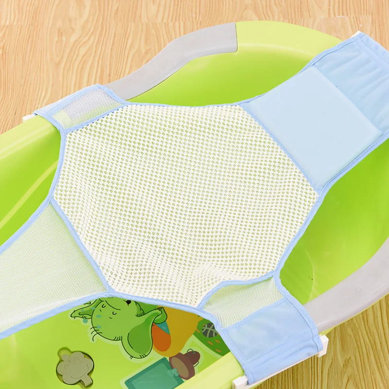 

Infant Net Bath String Bag Newborns Anti-slip Net Cross-Shaped Universal-Sit Lie Baby Bath Frame Adjustable