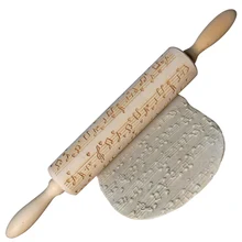 1 шт. Рождество тиснение Скалка выпечки печенье лапша печенье, фондан, пирог тесто выгравированы ролик снег Кондитерские доски