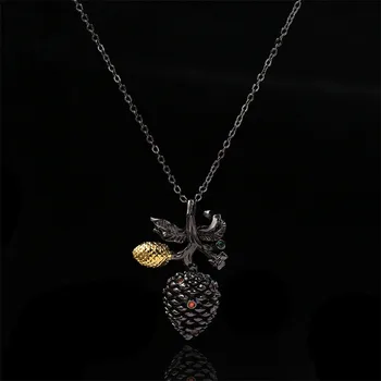 

2020 New Vintage Black Gold Bohemia Bud Necklace for Women Noble Fashion New Design Jewelry Party Gift