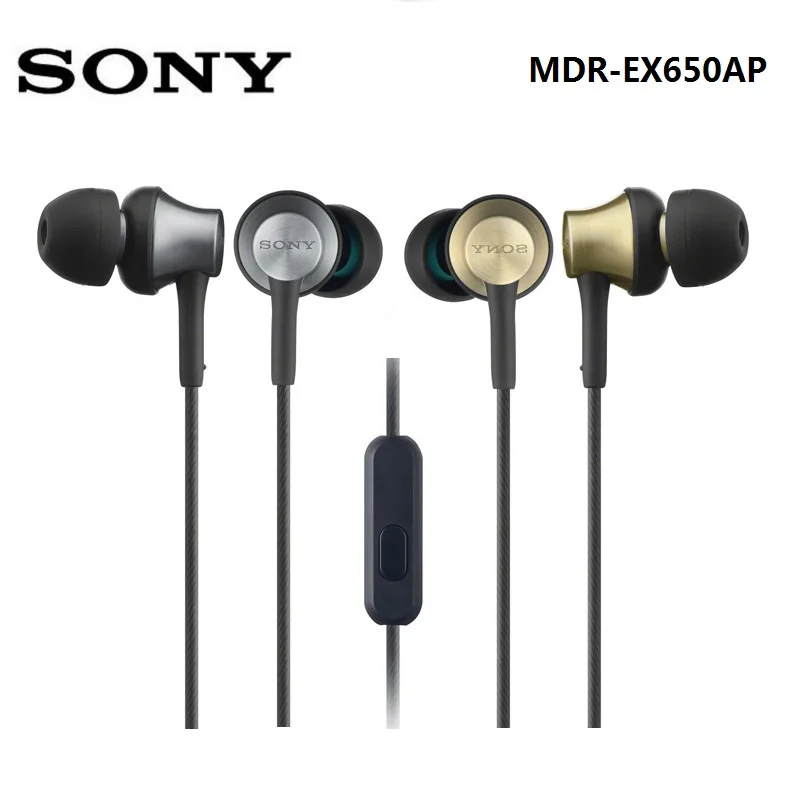 Оригинальные наушники sony EX650AP металлические наушники-вкладыши с микрофоном для XPERIA 1 10 Plus XZ1 XZ2 XZ3 Premium X XA1 XA2 XZS