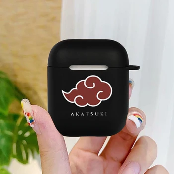 

Cute Cartoon Sasuke Kakashi Matte Black Cover For Apple airpods 1 2 Case Silicone Wireless Accessories Airpod Cases Japan Anime