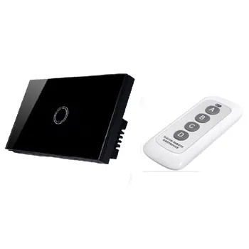 

Remote Control Contact Switch White Crystal Glass Panel LED Indicator Light Contact Sn Switch US Standard AC110-250V