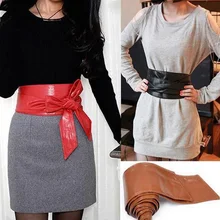 1PC Women Fashion PU Leather Belts New Wide Waistband Belt Ladies Fashion Dress Decorative Cummerbund Beautiful Ladies Belt