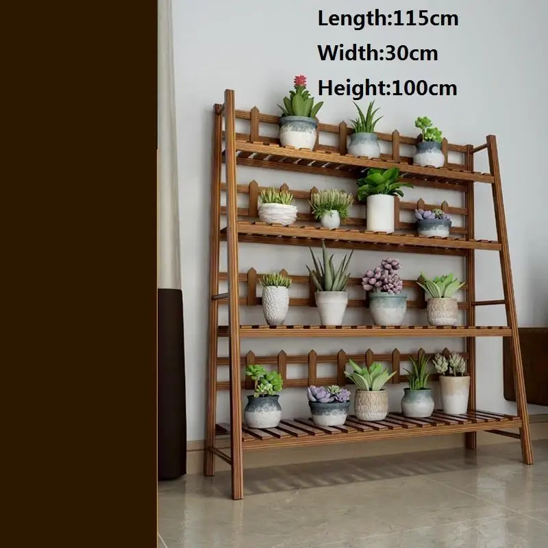 Escalera Decorativa Madera Wood Plantenstandaard Indoor Pot Balcony Outdoor Flower Shelf Stojak Na Kwiaty Plant Stand - Цвет: MODEL J