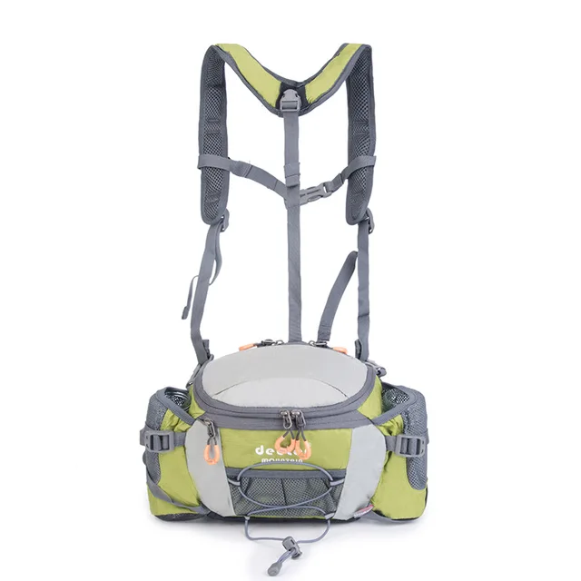 8L Sports Waist Bag Outdoor Hiking Riding Waterproof Wearproof Backpack Camping Travel Shoulder Bag Water Bottle Pack  X352D New Green