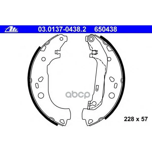 Колодки Тормозные Барабанные Ford Transit Connect / Tourneo Connect(03-) Ate арт. 03.0137-0438.2