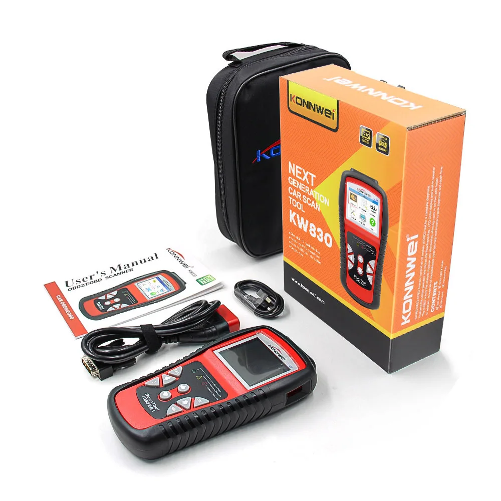 KONNWEI KW830 OBD2 ODB2 Автомобильный сканер для диагностики автомобиля Универсальный Автомобильный сканер ошибок ODB2 автомобильный диагностический сканер