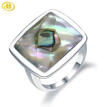 

Silver Ring 925 Jewelry for Women Abalone Shell Unique 925 Silver Rings Gift Special Unique Style for Personal Birthday Gifts